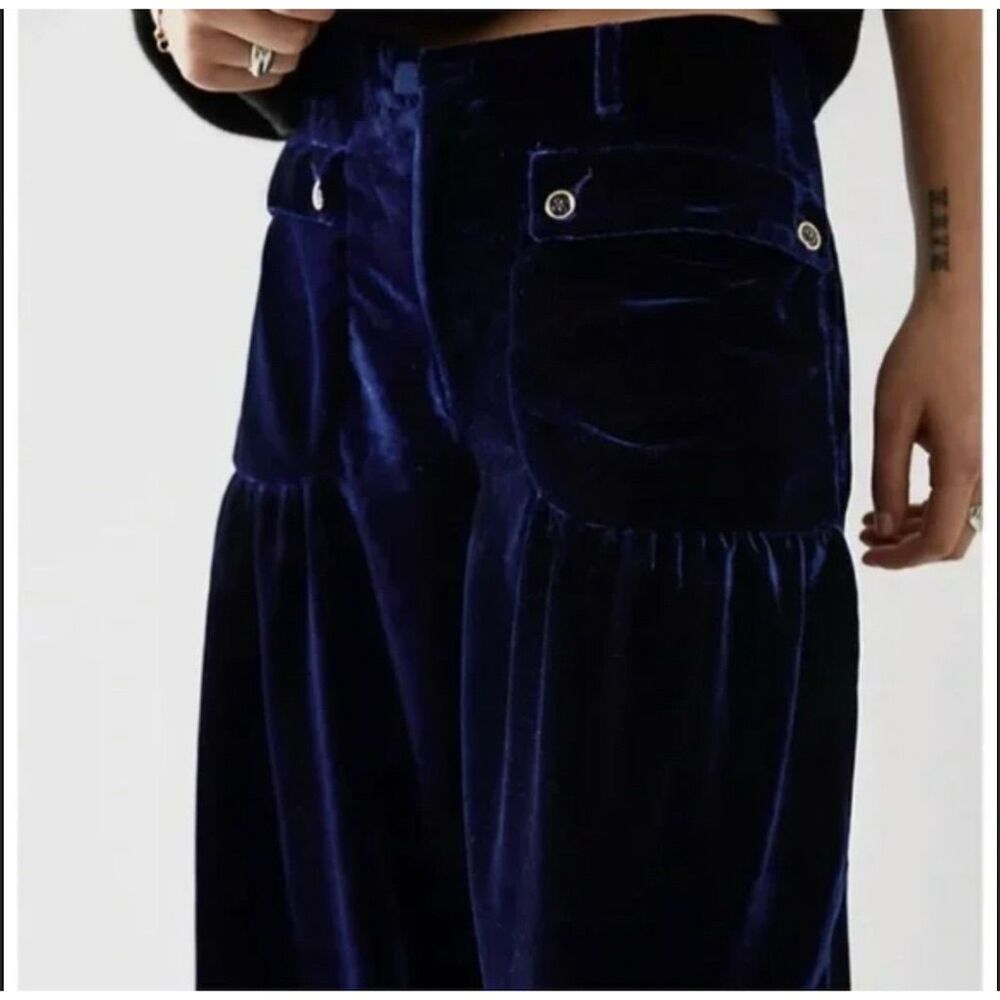 NWOT Free People We The Free Velvet Lotus Pants Size 28 $148 - Picture 2 of 8